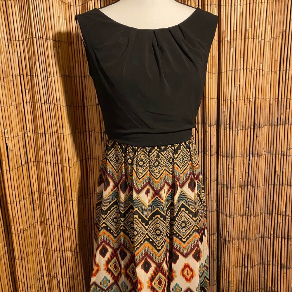 Connected Apparel Belted Dress